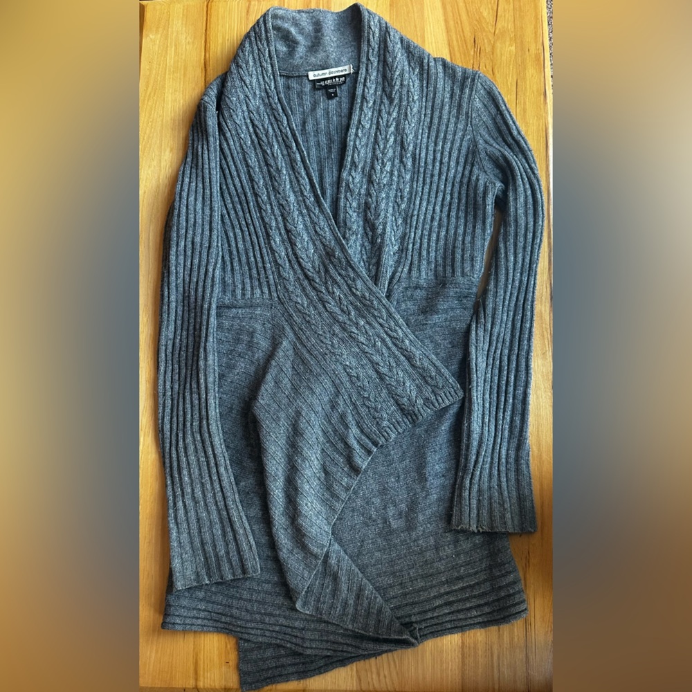 Autumn Cashmere Charcoal Open Front Cardigan